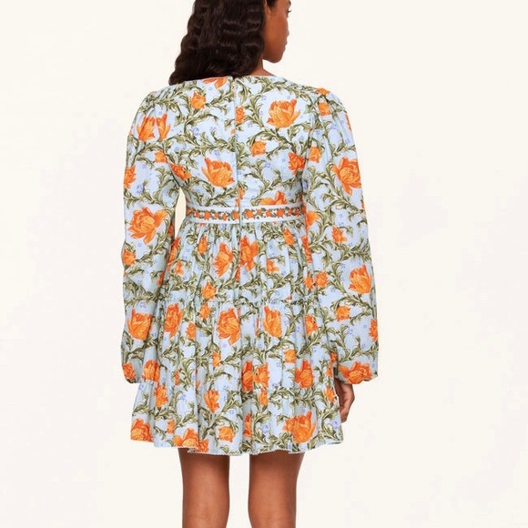 Agua Bendita Avenia Peonia Floral Cotton Mini Dress NWT Size XS - Picture 2 of 13